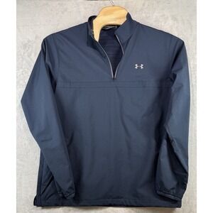 Under Armour Golf Storm Windbreaker 1/4 Zip LS Jacket Loose Blue Men's Size M